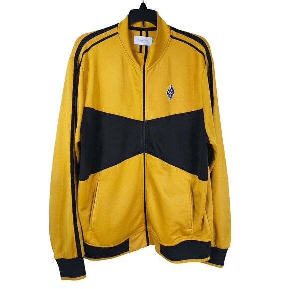 Ovadia & Sons Gold/Black Future Track Jacket L Athletic Fit Blokecore Casual - Picture 1 of 10